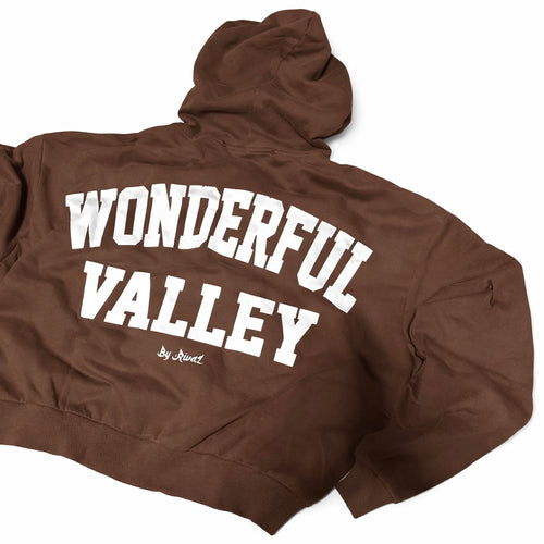 RRIVAL Wonderful Valley " Distressed Chocolate" Hoodie